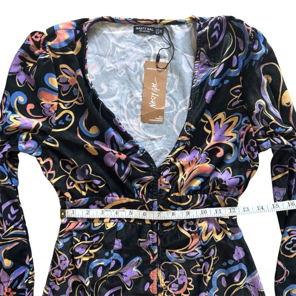 Nasty Gal Button Front Floral Mini Dress – Medium – NWT - Picture 7 of 10
